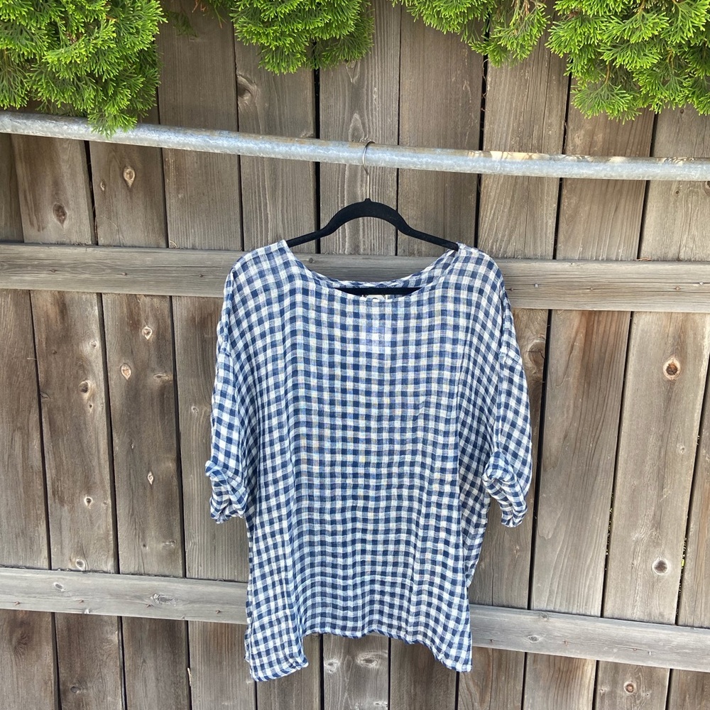 Checkered  Oversized Top